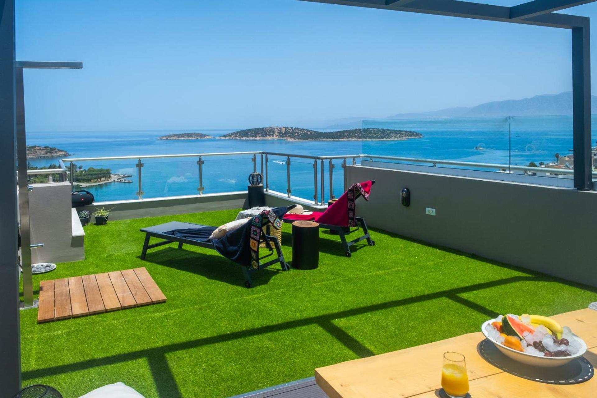 Appartamento Thea Panoramic Sea View Agios Nikolaos Esterno foto