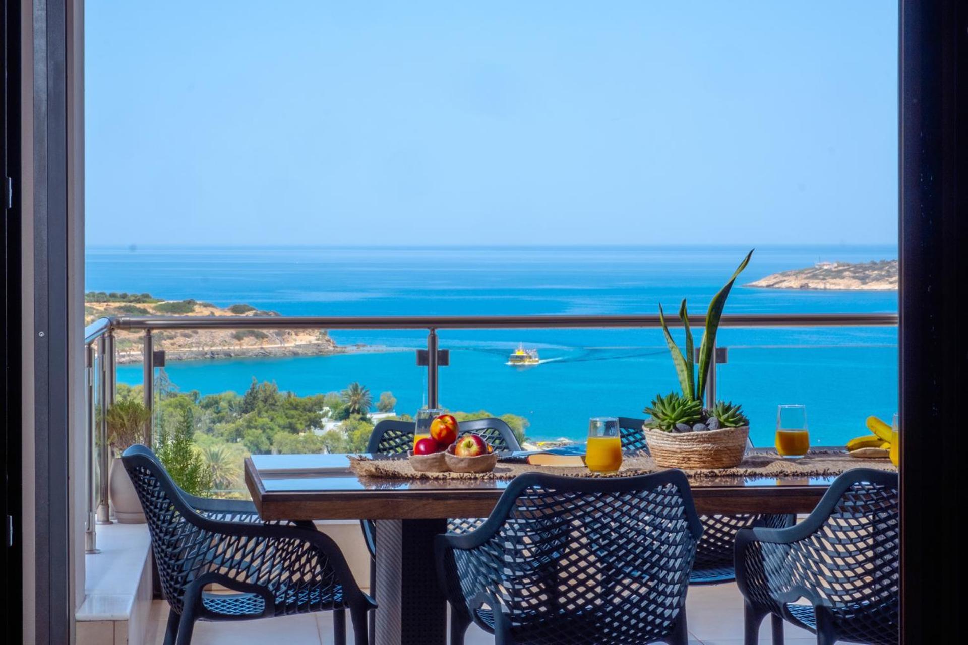 Appartamento Thea Panoramic Sea View Agios Nikolaos Esterno foto